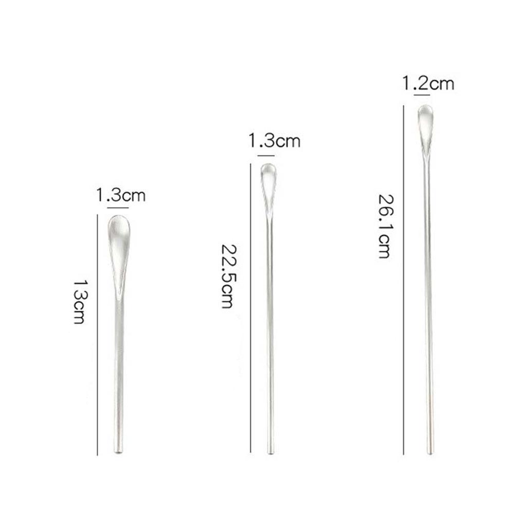 [Elegan] Sendok Kopi 1Pc Mewah Indah Pencampuran Stainless Steel Poles Gagang Panjang Dessert Stirring Stick