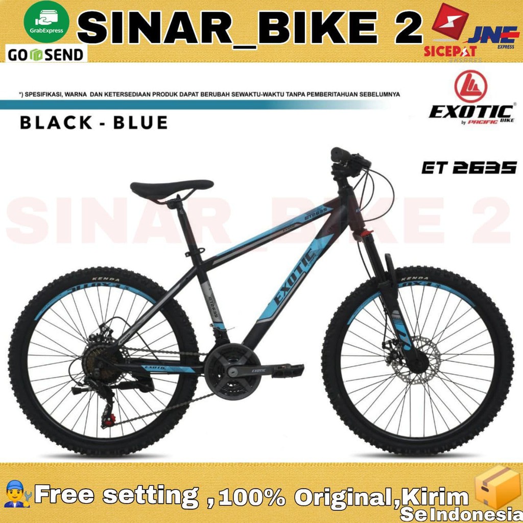 Sepeda Gunung Mtb 24Inch Exotic Et 2635 3x7 Speed (Ekspedisi)