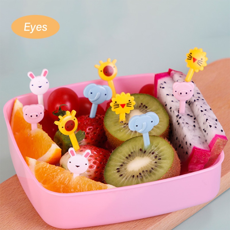 Garpu Buah / Kue / Dessert Mini Desain Kartun Hewan Peternakan Untuk Anak