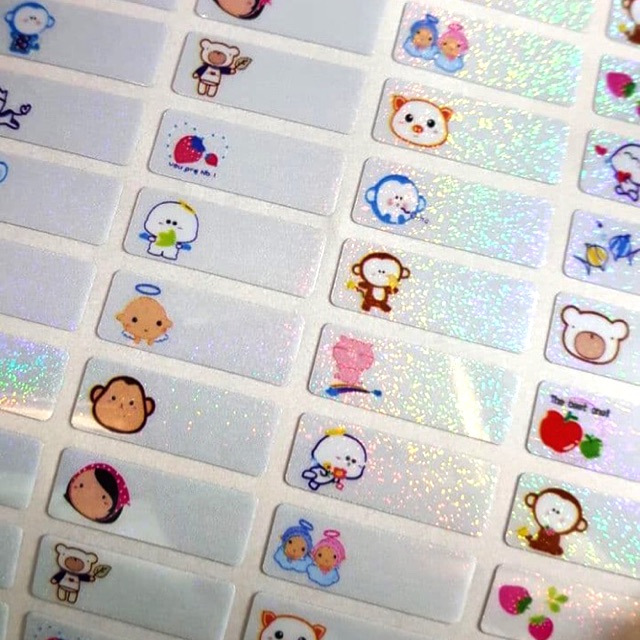 

Label Nama Sticker Waterproof Premium Liluc glttter ori