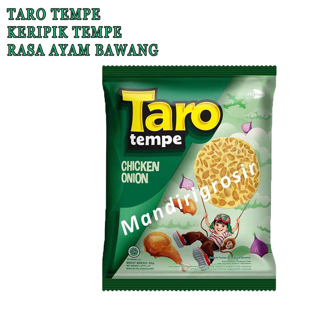 Snack Tempe * Taro * Keripik Tempe * Rasa Teriyaki BBQ &amp; Chicken Onion 55g