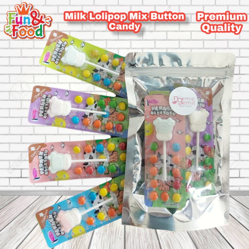 

Milk Lolipop Mixed Kualitas Premium Button Candy