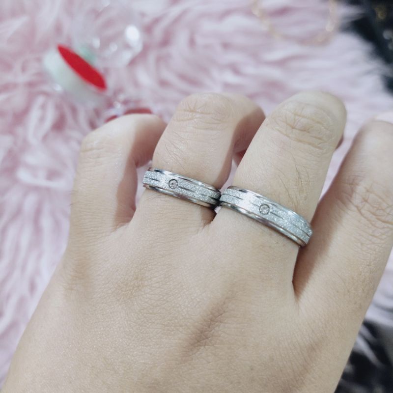 Cincin Tunangan Emas Putih Model Perak Terbaru!!! ANTI LUNTUR ANTI IRITASI