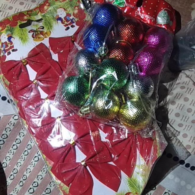 Pohon Natal Hiasan Natal Pita 1/12 Aksesoris Natal