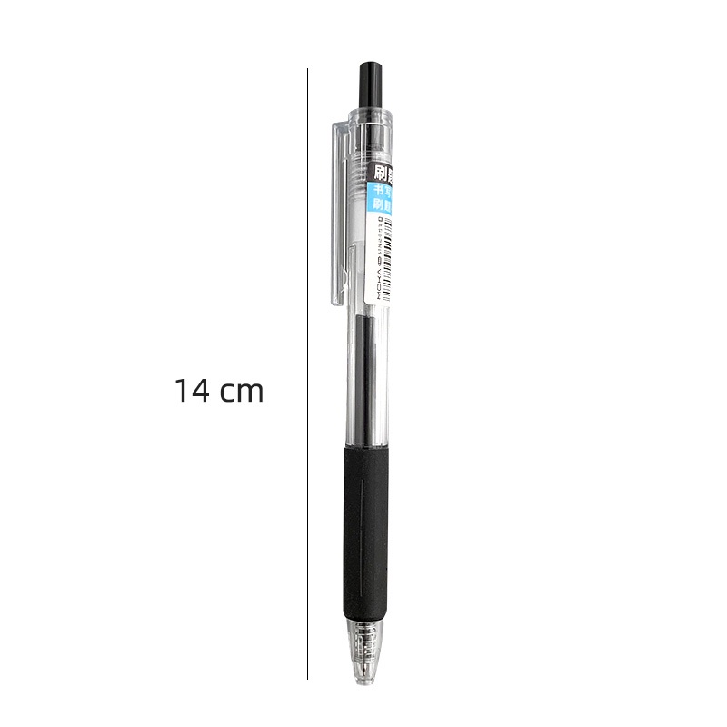 6pcs Pulpen Gel Tinta Hitam 0.5mm Bahan Alloy Kapasitas Besar