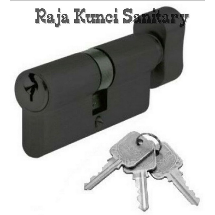 Lockcase Lidah Dekson MTS IL 8485 Matt Black/Kunci Lidah Dekson Hitam Black+Cylinder Dekson Black