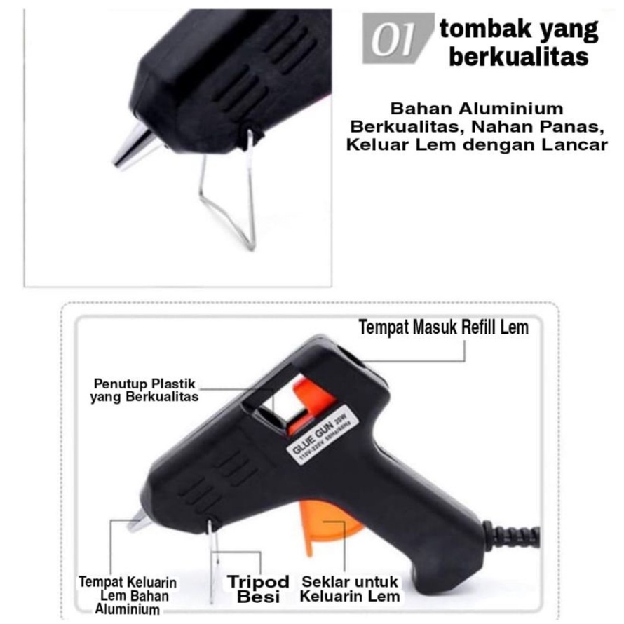 PA Pistol Lem Tembak Hot Melt Glue Gun GLUE GUN 10WATT HARGA TERBAIK LEM TEMBAK LEM TEMBAK HOME FROZEN PR092