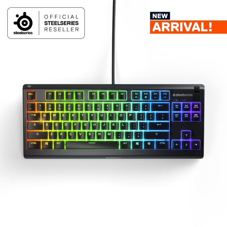 STEELSERIES APEX 3 TKL RGB KEYBOARD GAMING WHISPER QUIET WATER RESISTANT