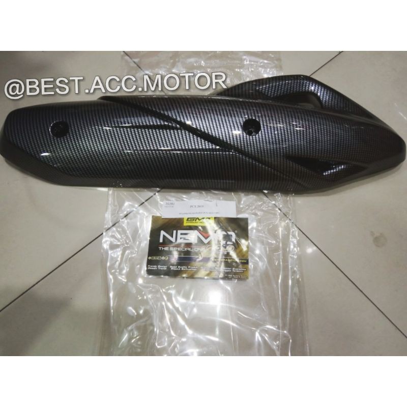 tutup knalpot pcx 150 karbon nemo cover knalpot karbon pcx lokal