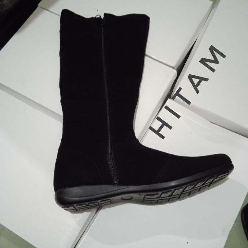 Hot Sepatu Boots Panjang-Sepatu Wanita-Hak Flat Wanita