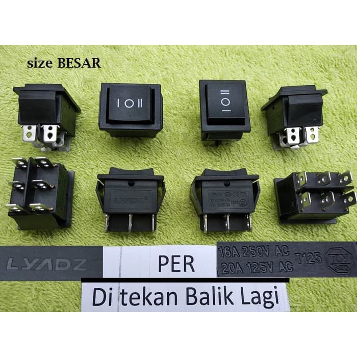 Stc368 Lyadz Tombol Double Per Tekan Balik Dobel Switch Saklar 6 Pin