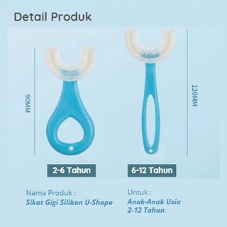 Sikat Gigi Anak Bentuk U Bahan Silikon / Training Toothbrush Baby / Tooth Brush Baby Silicon type U Sikat Gigi Anak Sikat