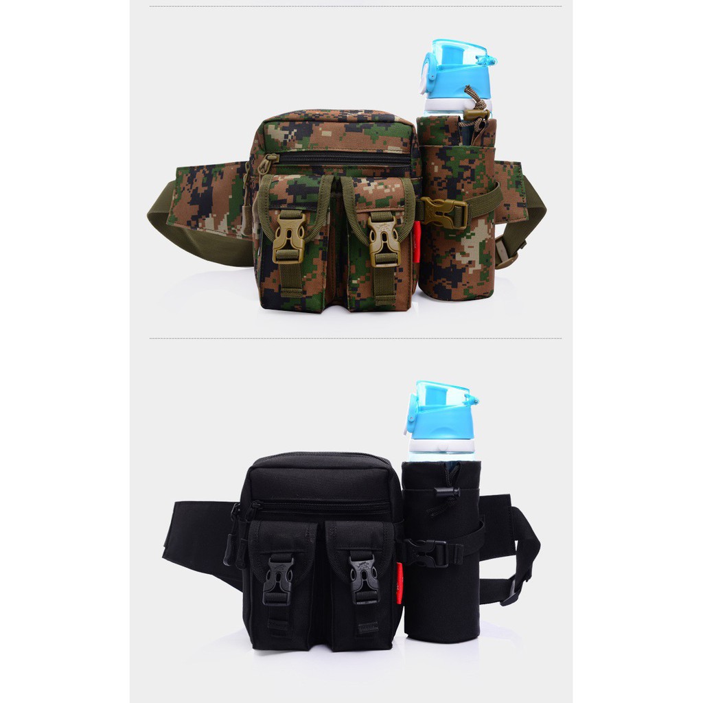 #LC Tas Pinggang Dengan Tempat Botol Minum Tactical B321