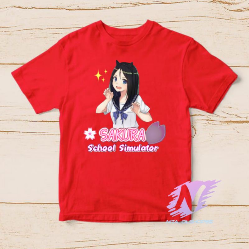 sakura school simulator kaos anak anime school