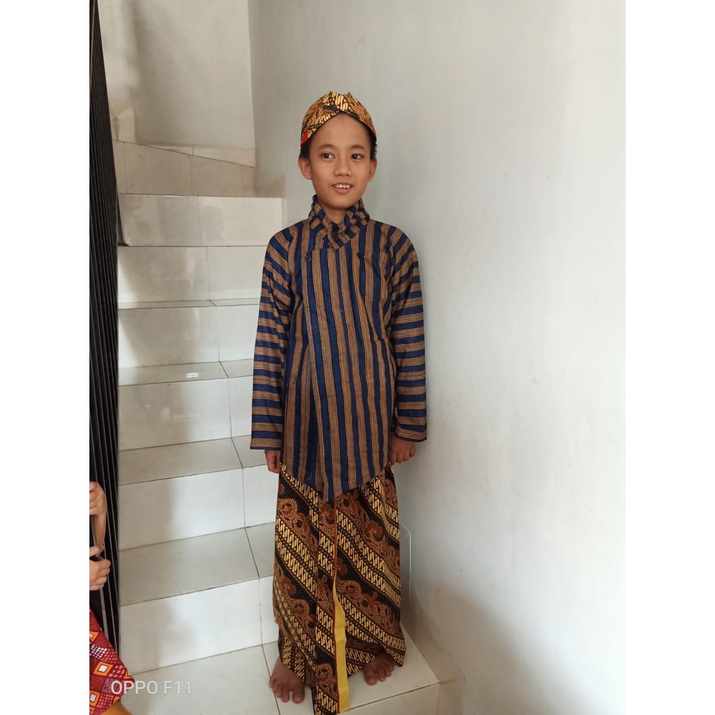 Surjan lurik anak set jarik blangkon , surjan lurik anak set celana batik blangkon , surjan lurik an
