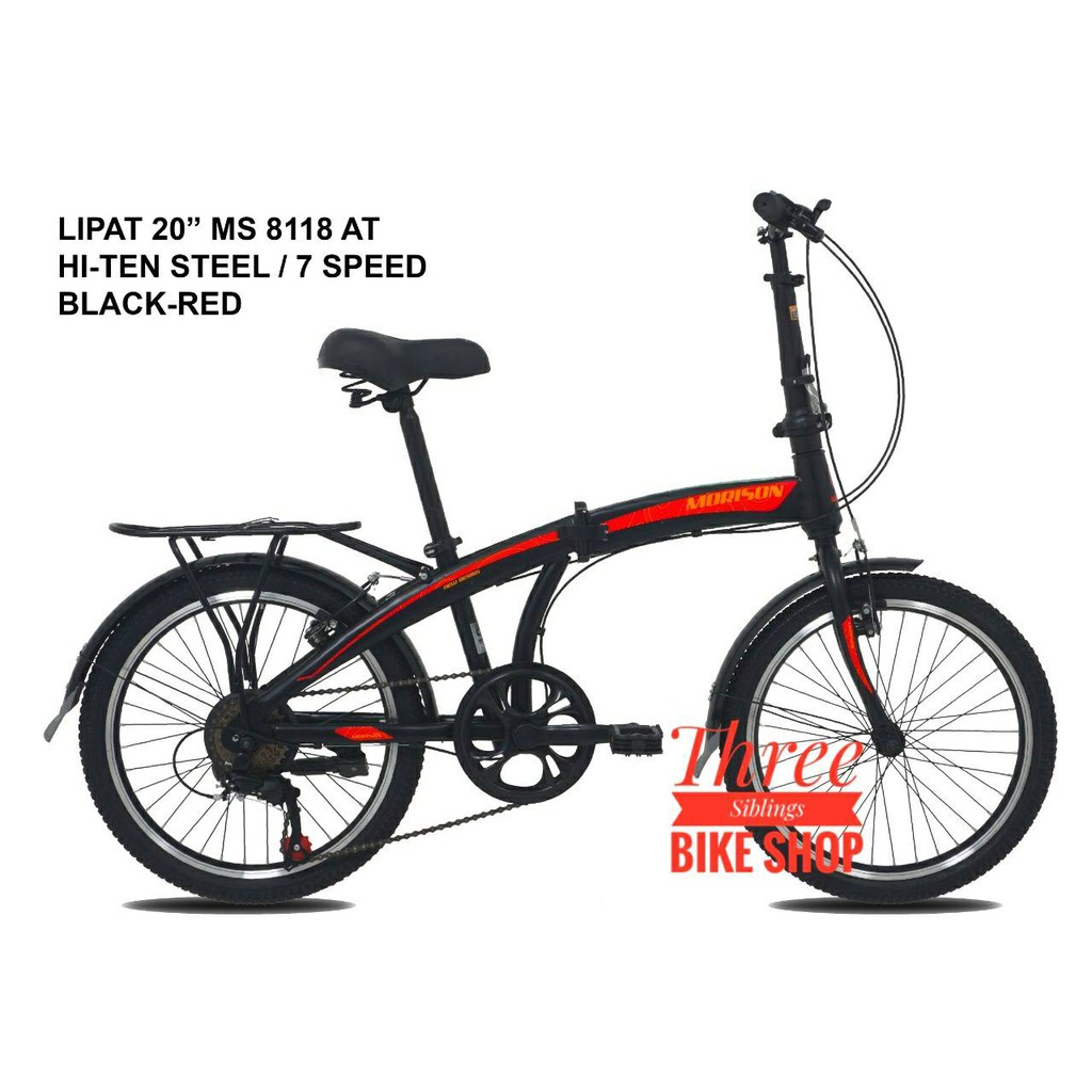 SEPEDA LIPAT MORISON MS 8118 AT 7 SPEED 20 INCH WARNA MERAH