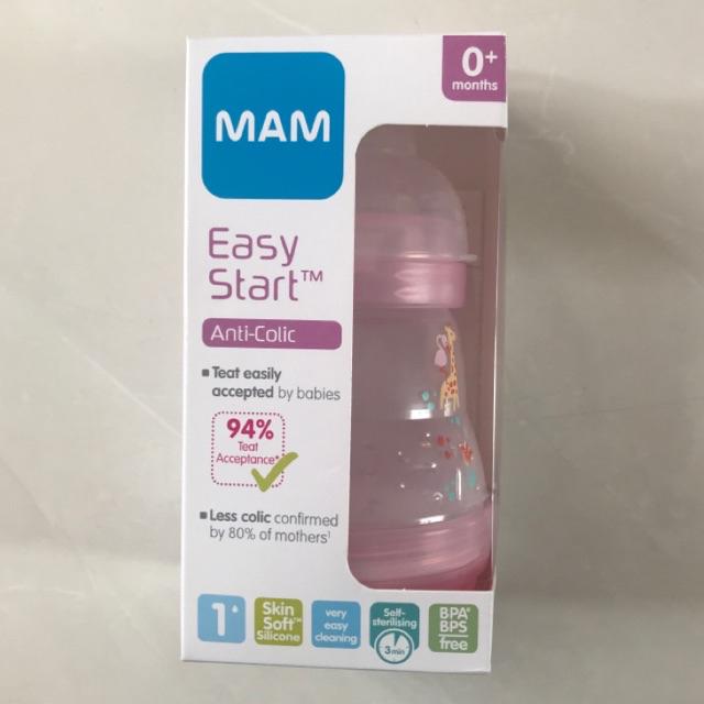 Botol susu MAM Anti colic 160ml-260 ml-160ml pink