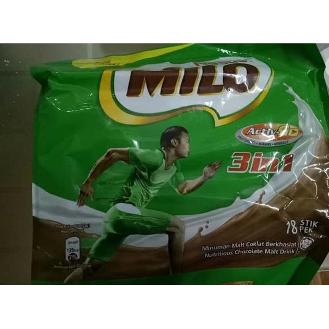 

Milo Malaysia 3 In 1 # 18+3 Sachet Kode 351