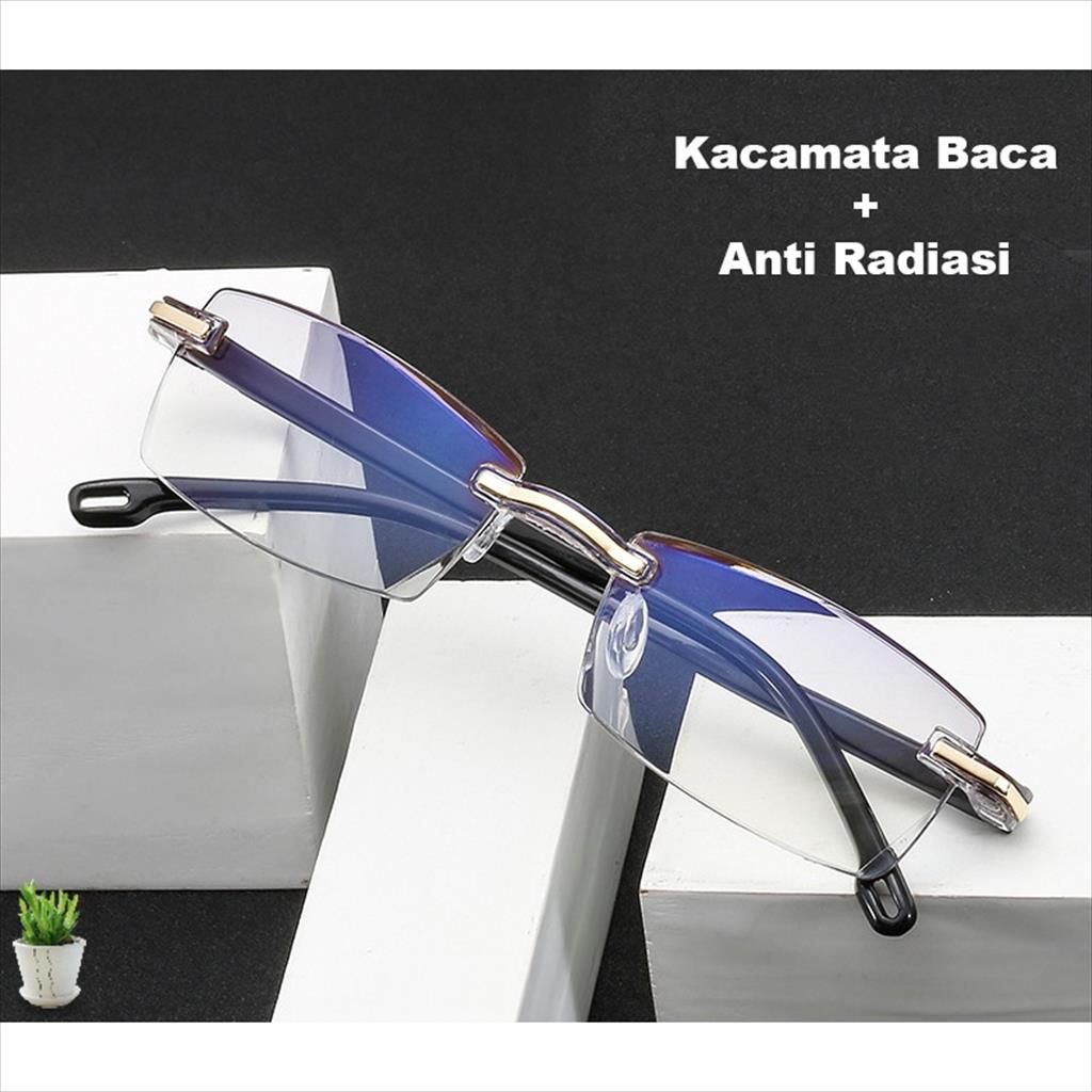 Kacamata Baca Lensa Plus Anti Radiasi +1.00 s/d + 4.00  Kacamata Pria Wanita Reading Glasses 802