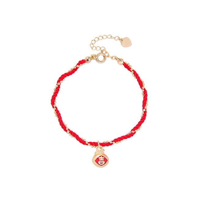 LRC Gelang tangan Fashion Red Rope Braided Red Rope Auspicious Bracelet D77009