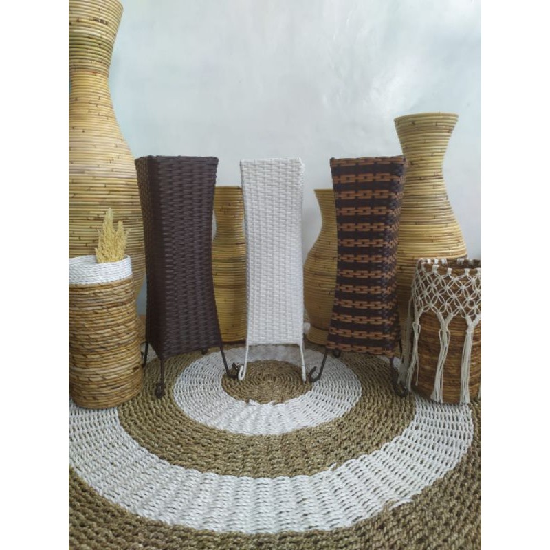 Tempat Payung Rotan Sintetis / Vas Rotan Sintetis persegi 60 cm