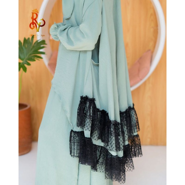 set syari jubah crinkle