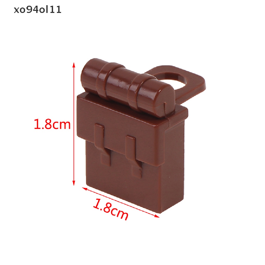 Xo 10PCS WW2 Mainan Balok Bangunsusun Model Lego Bentuk Tas Ransel Militer Untuk Hadiah OL