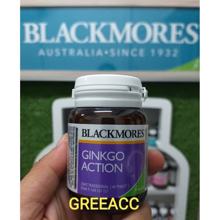 BLACKMORES Gingko Action Ginko Forte 40 kapsul BPOM Kalbe ORIGINAL BERGARANSI JIKA TERBUKTI PALSU