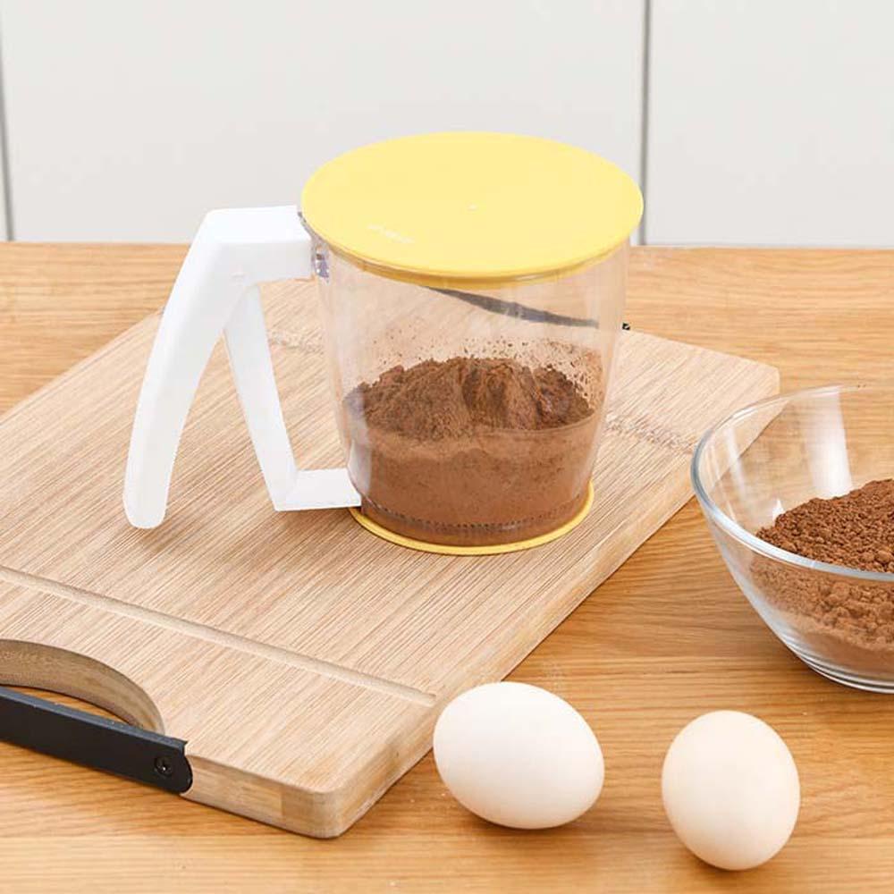[Elegan] Saringan Tepung Handheld Home Bakeware Mesh Icing Sugar Baking Pastry Alat