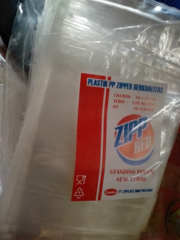 Plastik Standing Pouch 16x24 Plastik Kemasan Snack Ziplock Isi 50