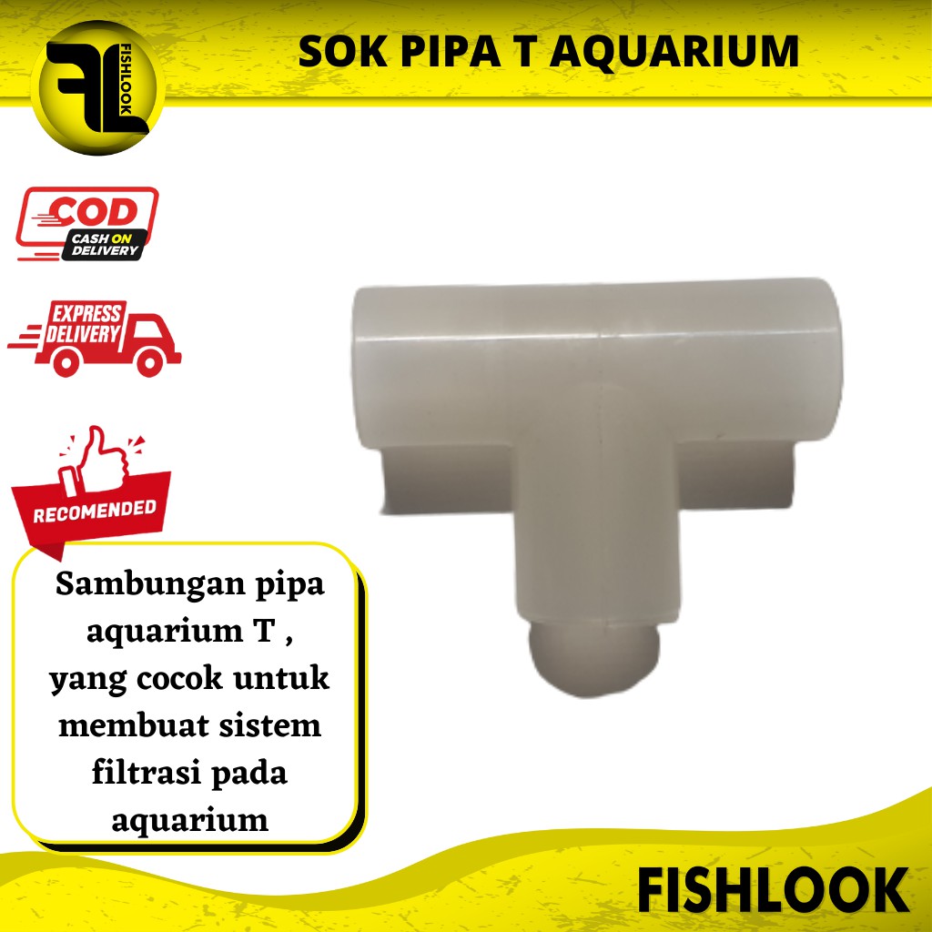 sok pipa / KENI knee T Aquarium AKUARIUM Sambungan pipa Bentuk T