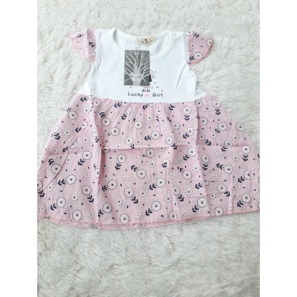 Dress Anak Bayi Perempuan Cewek Import Usia 3 4 5 6 7 8 9 10 11 12 Bulan 1 2 Tahun Balita Baju Dres Pakaian Atasan Fashion Anak Bayi Baby Lucu Imut Murah Bahan Cotton Katun Nyaman Adem Untuk Harian-2