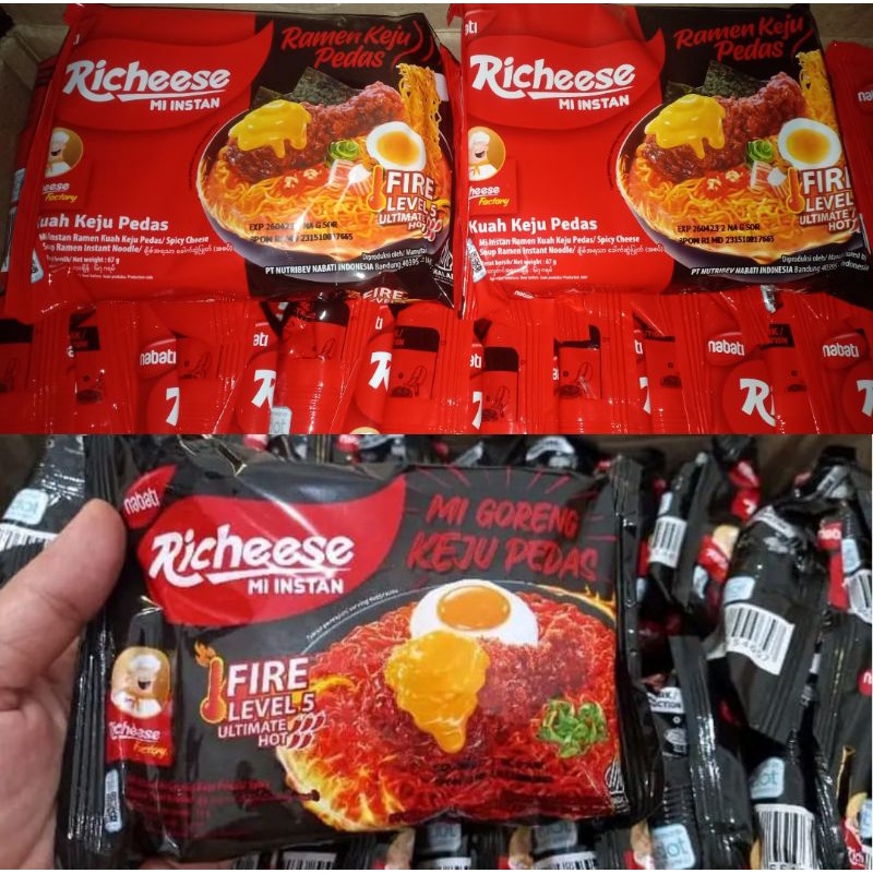 

READY STOCK MIE RICHEESE 1 PAKET ISI 4 BISA MIX SMUA LEVEL DAN SMUA VARIAN !