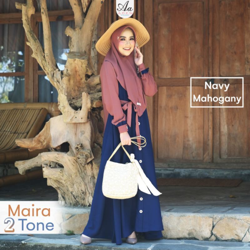 Maira Two Tone Dress Aden Hijab by Anggraeni