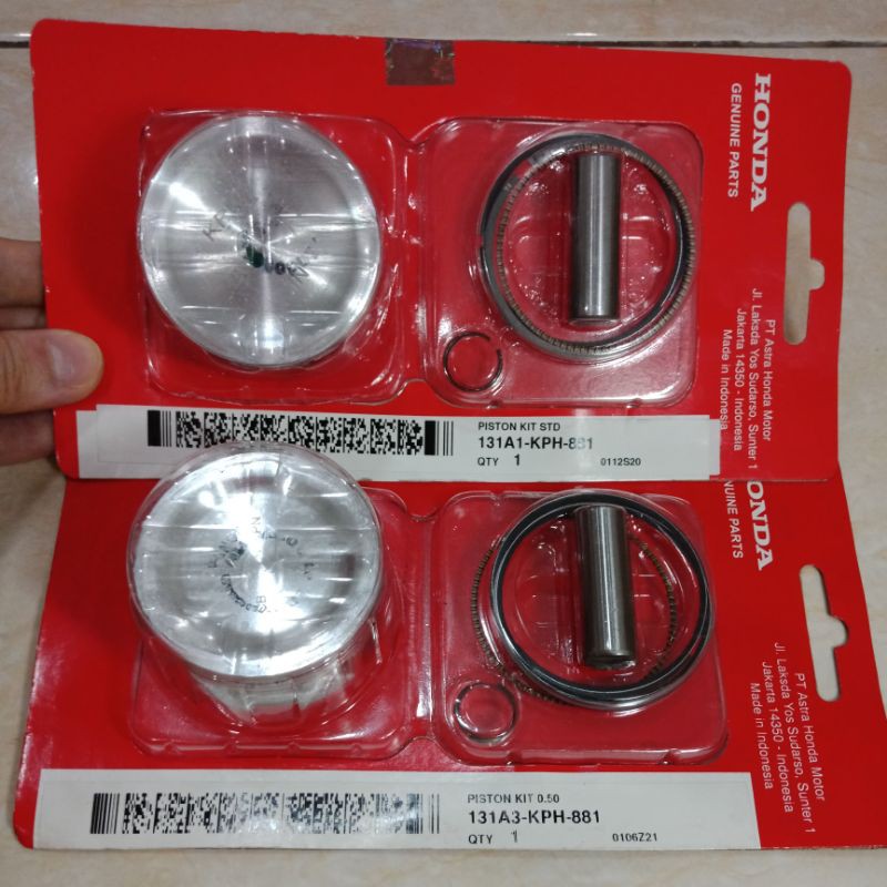 PISTON RING SEHER KIT KPH KARISMA SUPRA X 125 SIZE OS STANDAR STD 50 100 ORIGINAL ORI ASLI HONDA AHM-4