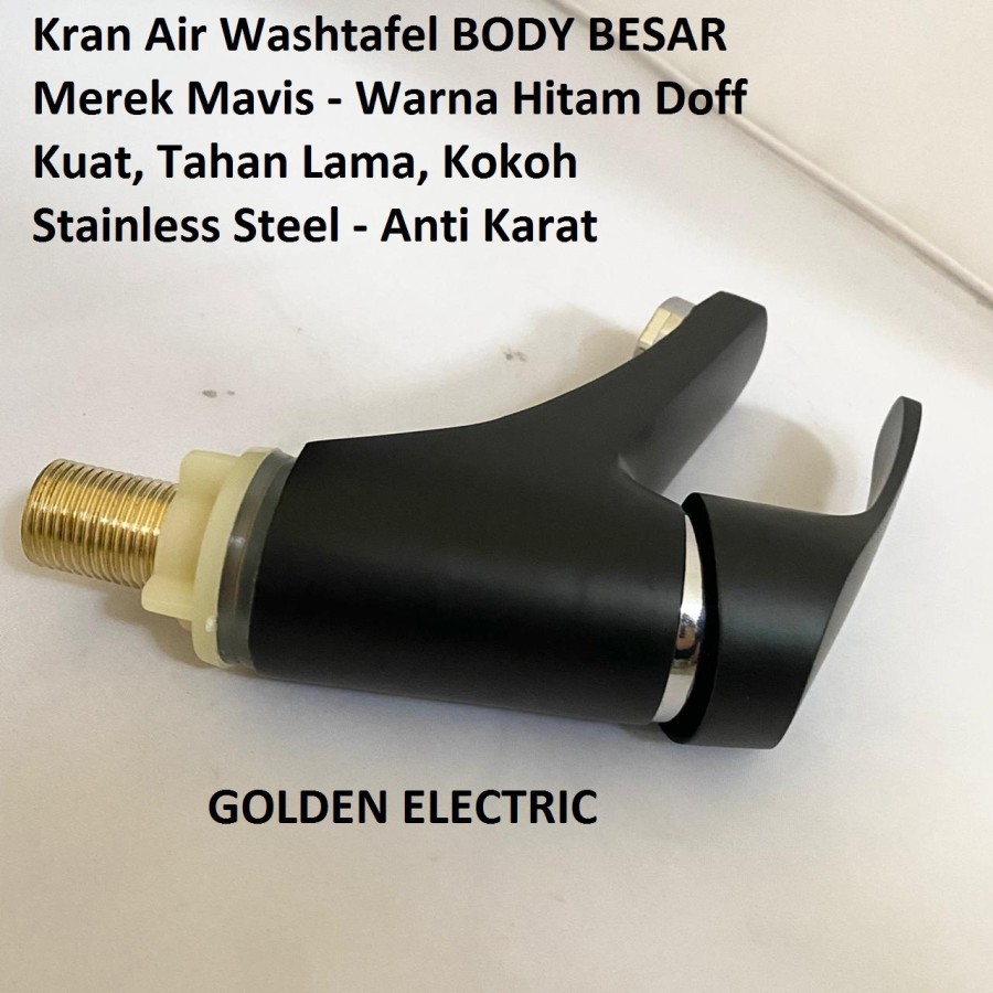 Kran Keran Air Washtafel Wastafel BODY BESAR Stainless Hitam Black Doff