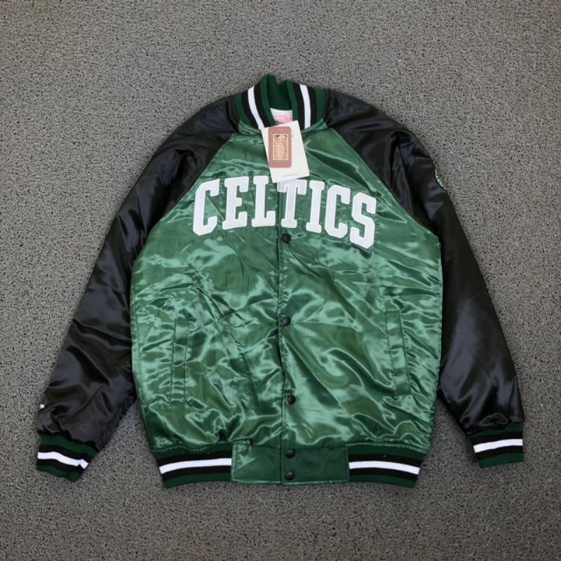 JAKET BOMBER VARSITY CELTICS HIGH QUALITY CASUAL HYPE FASHION PRIA