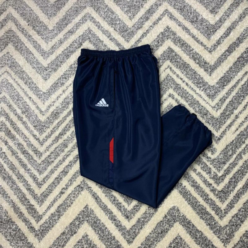 CELANA TRAINING PARASUT SPORT PRIA WANITA/BAWAHAN CELANA PANJANG OLAHRAGA RUNNING LARI COWOK CEWEK-C/P NAVY RED