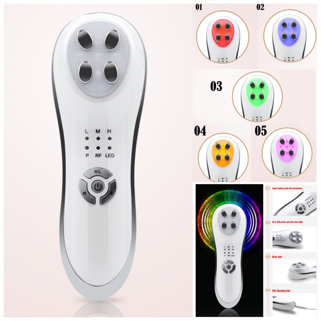 ALAT SETRIKA WAJAH Meso Mini RF EMS Led Photon Kecantikan Mengencangkan Peremajaan Kerut Removal