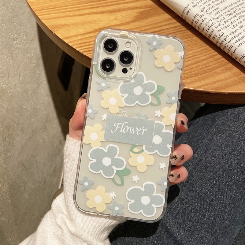 Soft Case Silikon TPU Transparan Motif Bunga Untuk OPPO A16K A16e A15 A15s A3s A5s A54 A74 A76 A96 A93 A94 A95 A55 A5 A9 Reno 7 6 5K 7Z 62 A53 A7Z 62 A93