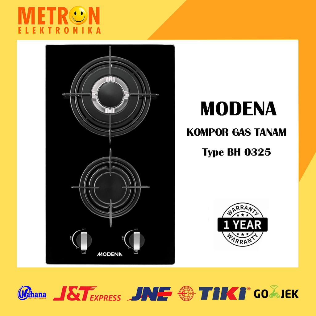 MODENA BH 0325 / KOMPOR GAS TANAM 30 CM 2 TUNGKU / BH0325