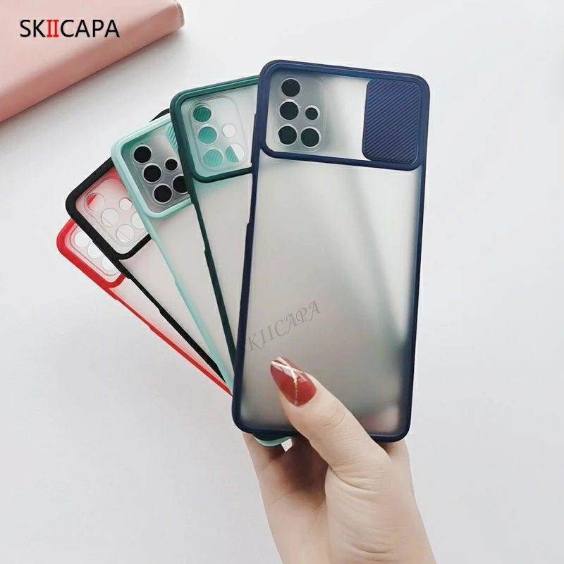 ORIGINAL CASE COVER SAMSUNG GALAXY A52 / A72 2021 SOFT CASE MATTE CAMERA SLIDE PROTECTOR