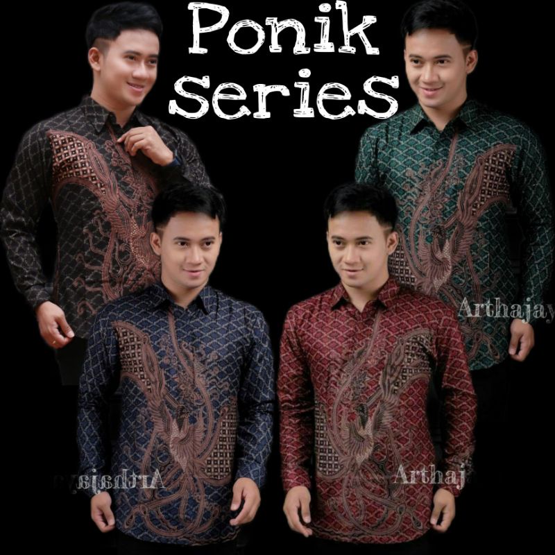 Kemeja Batik Pria Modern Lengan Panjang Casual Modis Slim Fit Trendy Masa Kini OL 162