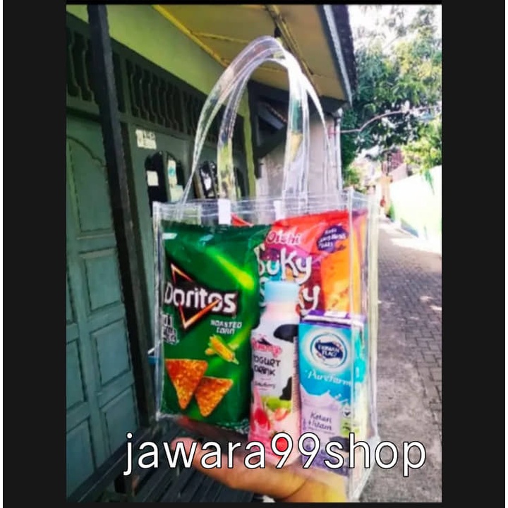 

SOUVENIR/GOODIE BAG POLOS/TAS MIKA PVC/TAS JINJING MIKA POLOS/TAS ULTAH