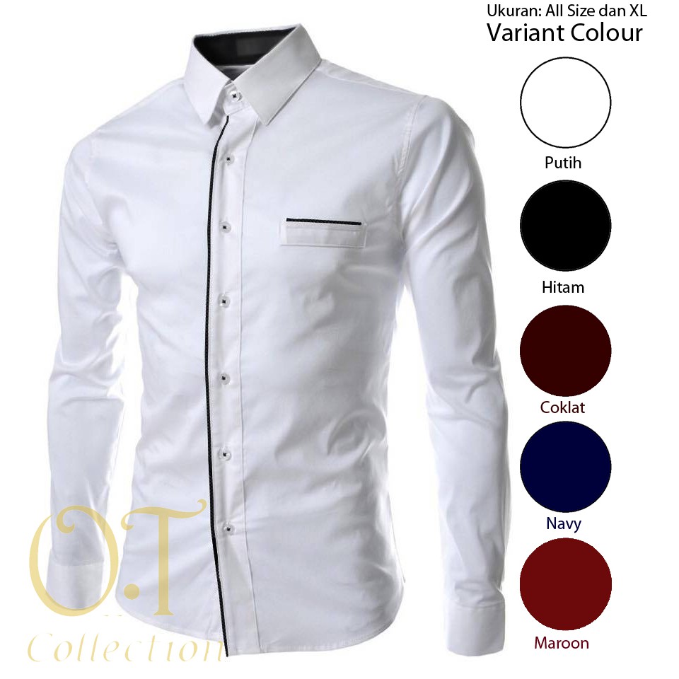 [KEMEJA PETER variasi warna dan ukuran] merk OT Collection