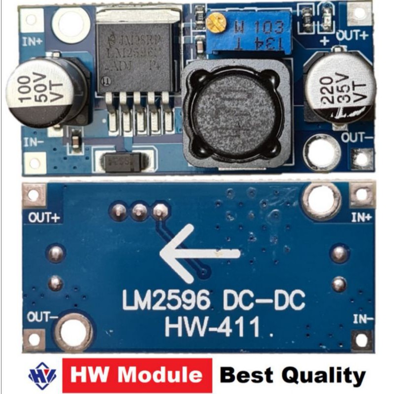 Modul DC-DC Step Down module kit LM2596 In 3-40V Out 1.5-35V BB-14