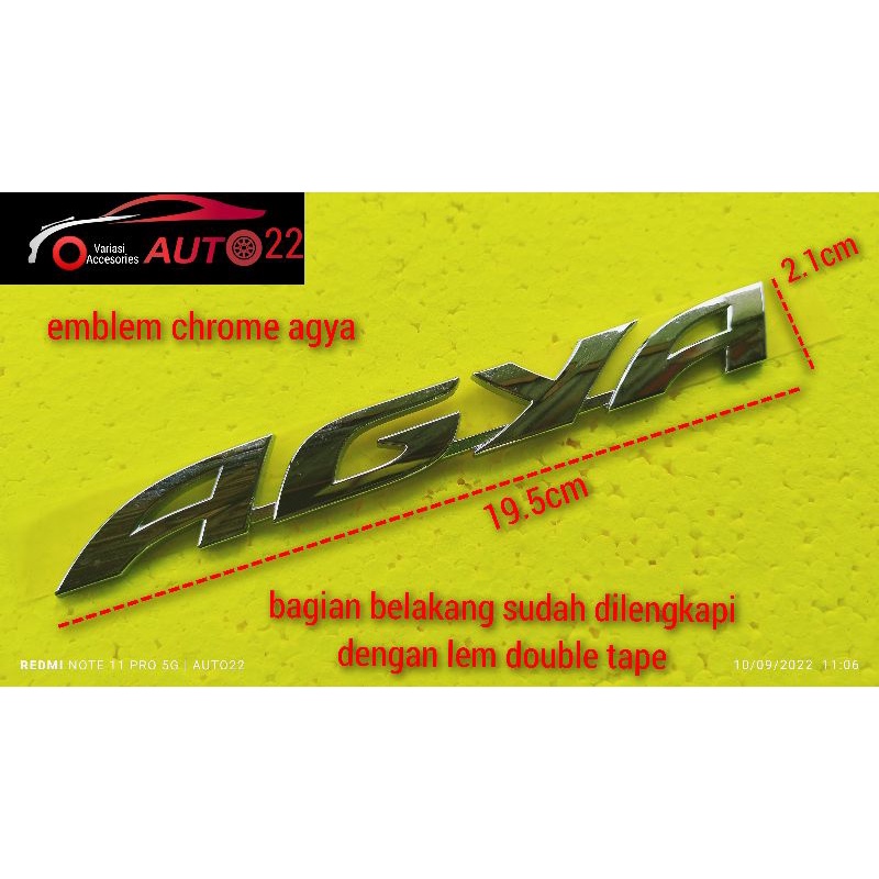 Jual Emblem Agya Tulisan Agya Logo Agya Shopee Indonesia