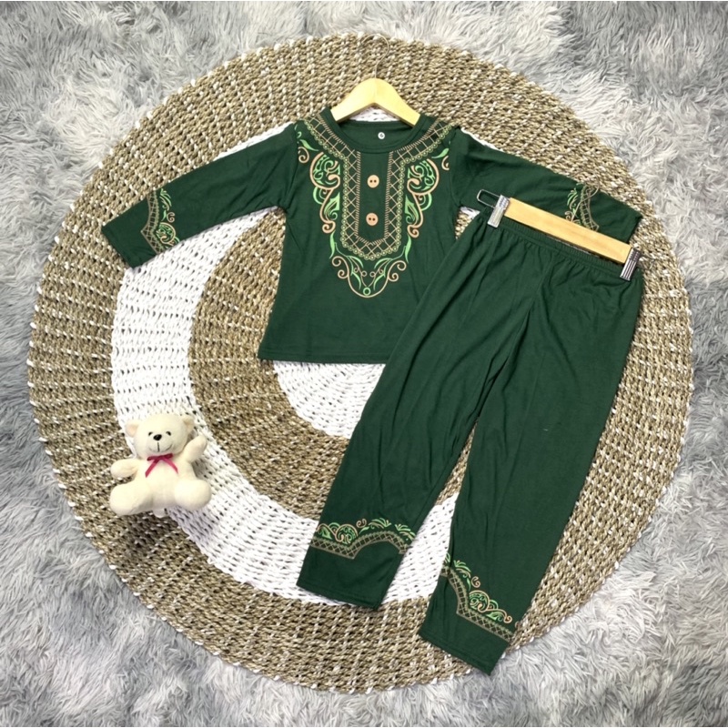 GOKIDS STATION - Setelan Baju Koko Anak Laki-Laki Usia 1-12 Tahun | Baju koko motif sultan 01 | koko anak najran | setelan baju muslim anak