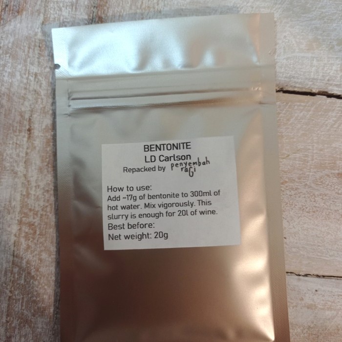 Q011d1a Bentonite Clay Ld Carlson Wine Clarifier, Repacked 20G Zaza201