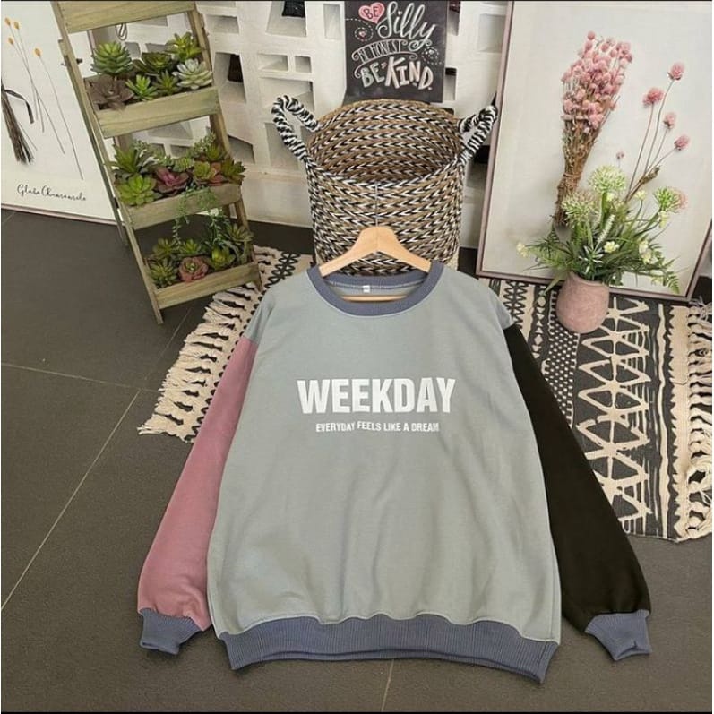 [COD] Weekday XXL Oversize Sweater Matt Fleece Tebal Premium OOTD Korean Style Wanita